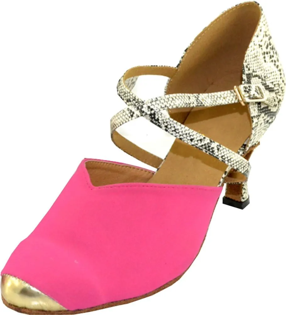 Ladies Comfort Latin Beginner Modern Tango Cha-cha Cap-Toe Professional Dance-Shoes