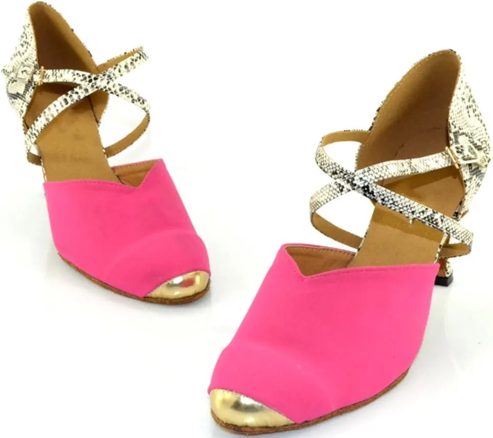 Ladies Comfort Latin Beginner Modern Tango Cha-cha Cap-Toe Professional Dance-Shoes