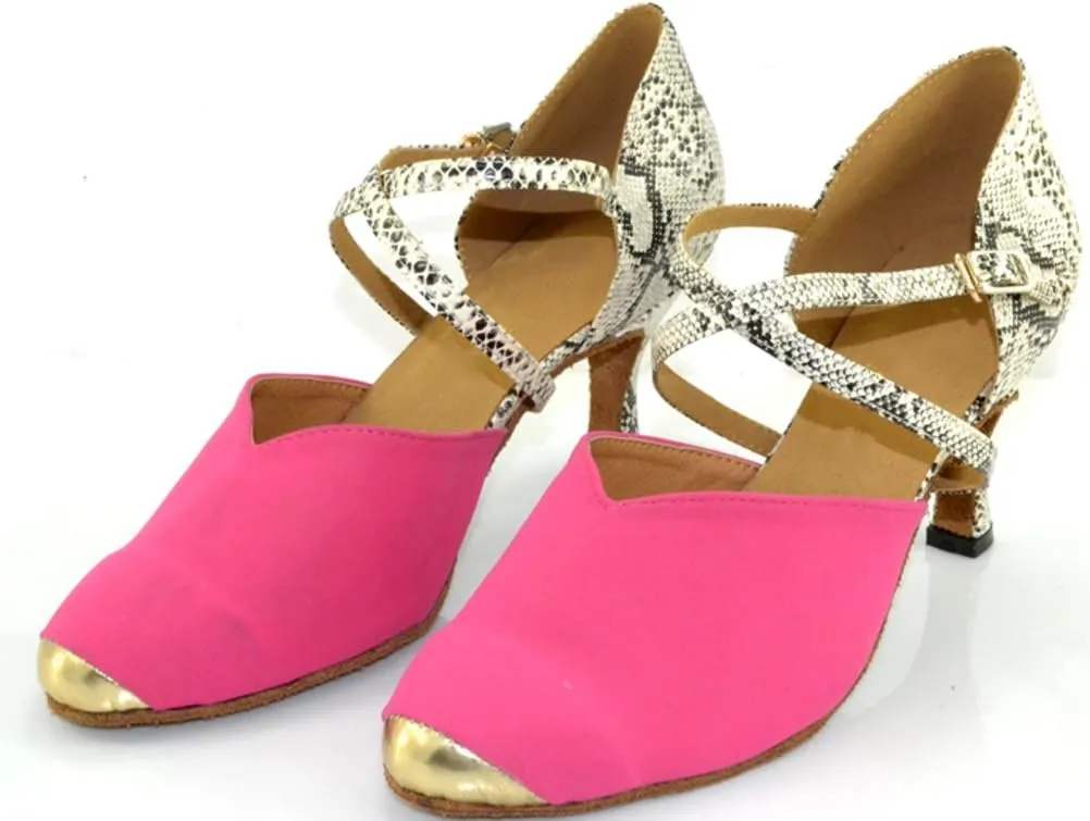 Ladies Comfort Latin Beginner Modern Tango Cha-cha Cap-Toe Professional Dance-Shoes