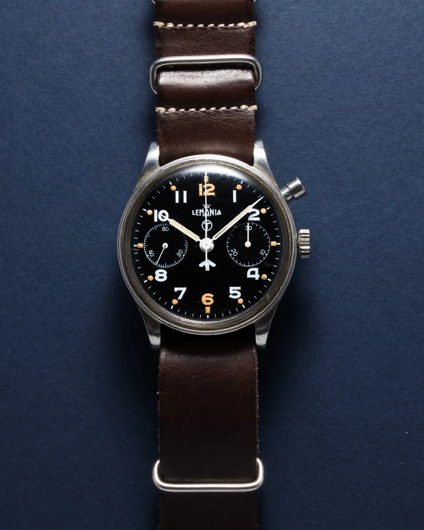 Lemania Series 2 Royal Navy Monopusher Chronograph
