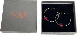 loop & stone Metallic Hoop Earrings One Size