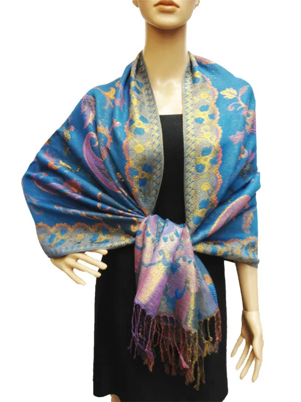 Luxury Gold Thread Pashmina-BH1203