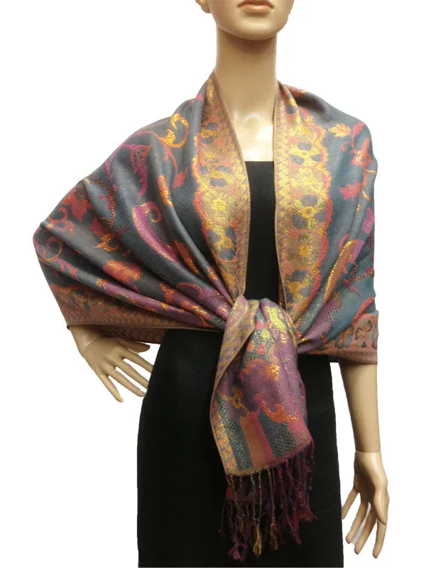 Luxury Gold Thread Pashmina-BH1203