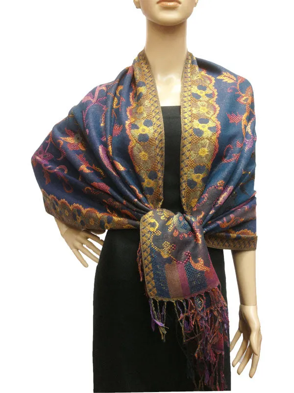Luxury Gold Thread Pashmina-BH1203