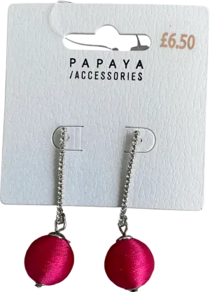 Matalan Metallic Dimante Earrings With Ball One Size