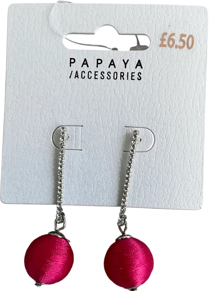 Matalan Metallic Dimante Earrings With Ball One Size