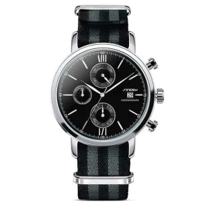Men's Classic Sports Chronograph Stainless Steel Watch