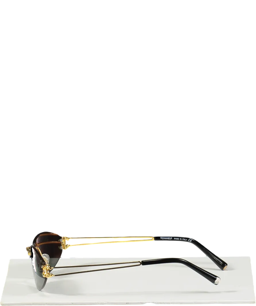 Metallic Wide Huggie Hoop Earrings One Size