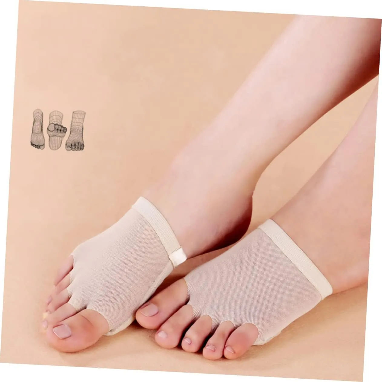 Milisten 1 Pair Lyrical Shoes Foot Thong Dance Forefoot Cushion Ballet Dance Toe Pad Ballet Foot Dance Toe Thong