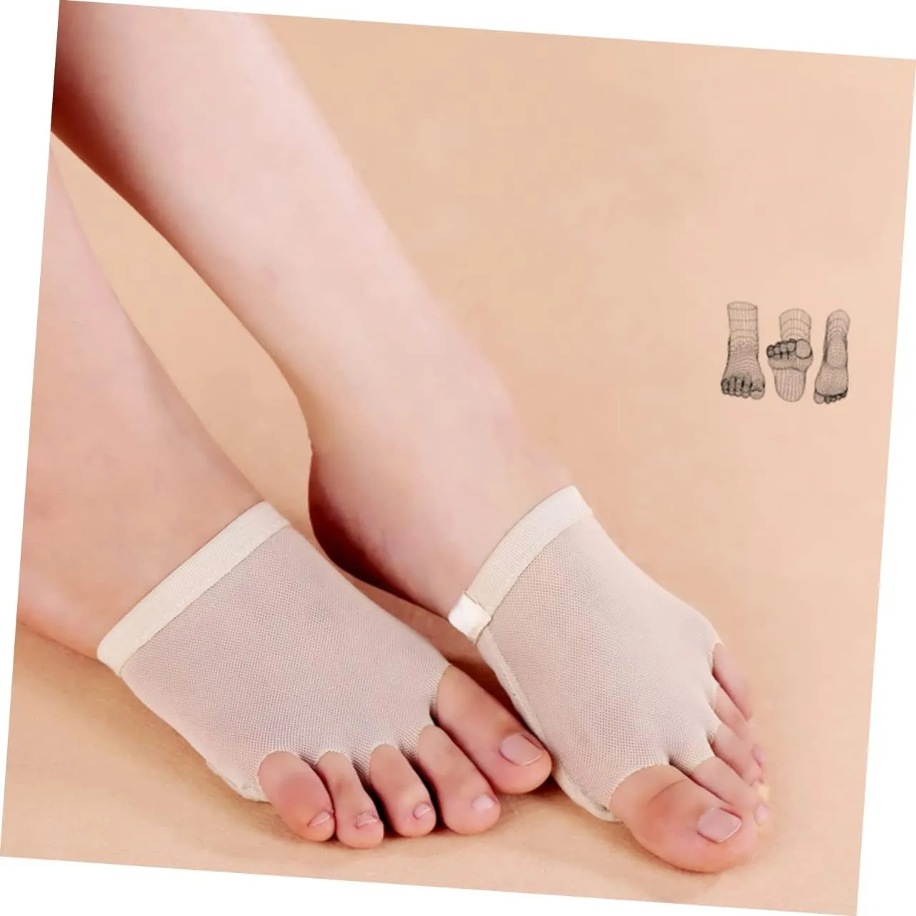 Milisten 1 Pair Lyrical Shoes Foot Thong Dance Forefoot Cushion Ballet Dance Toe Pad Ballet Foot Dance Toe Thong