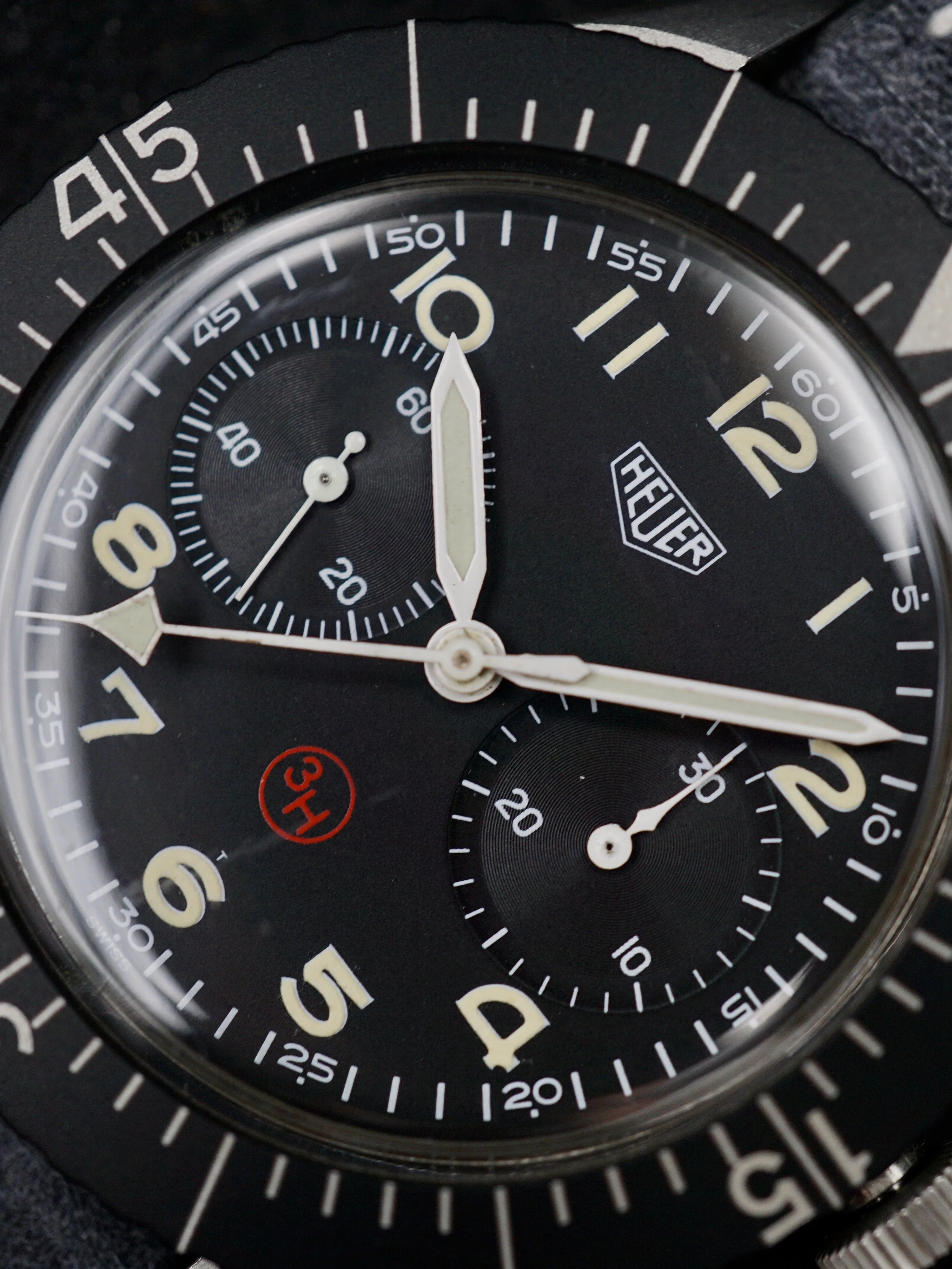 Military Issued Heuer Pilot’s "Bund" Bundeswehr Chronograph "Small 3H"