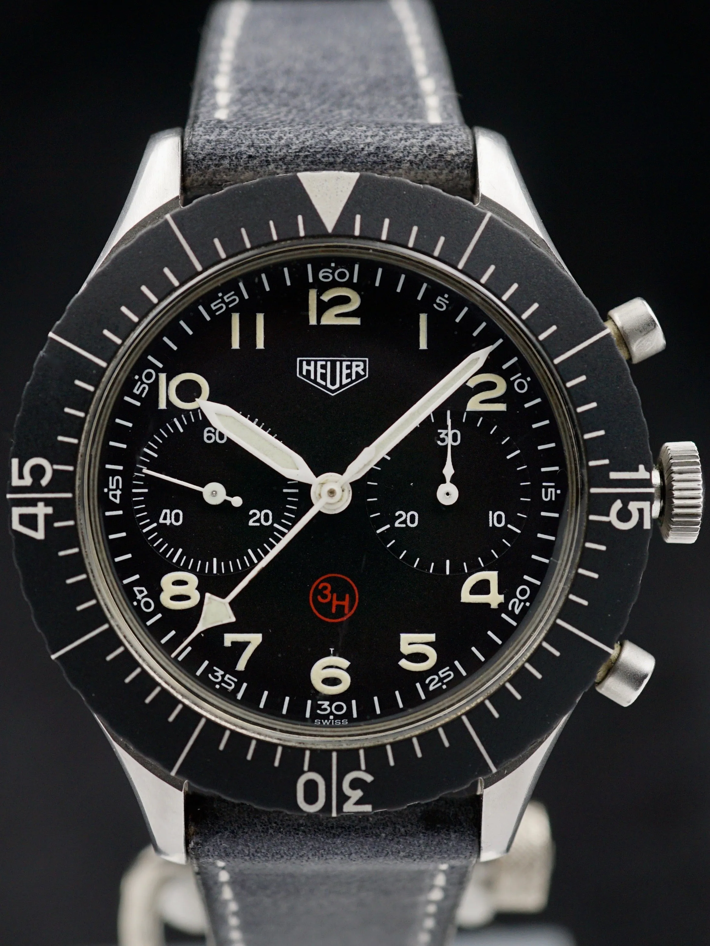 Military Issued Heuer Pilot’s "Bund" Bundeswehr Chronograph "Small 3H"