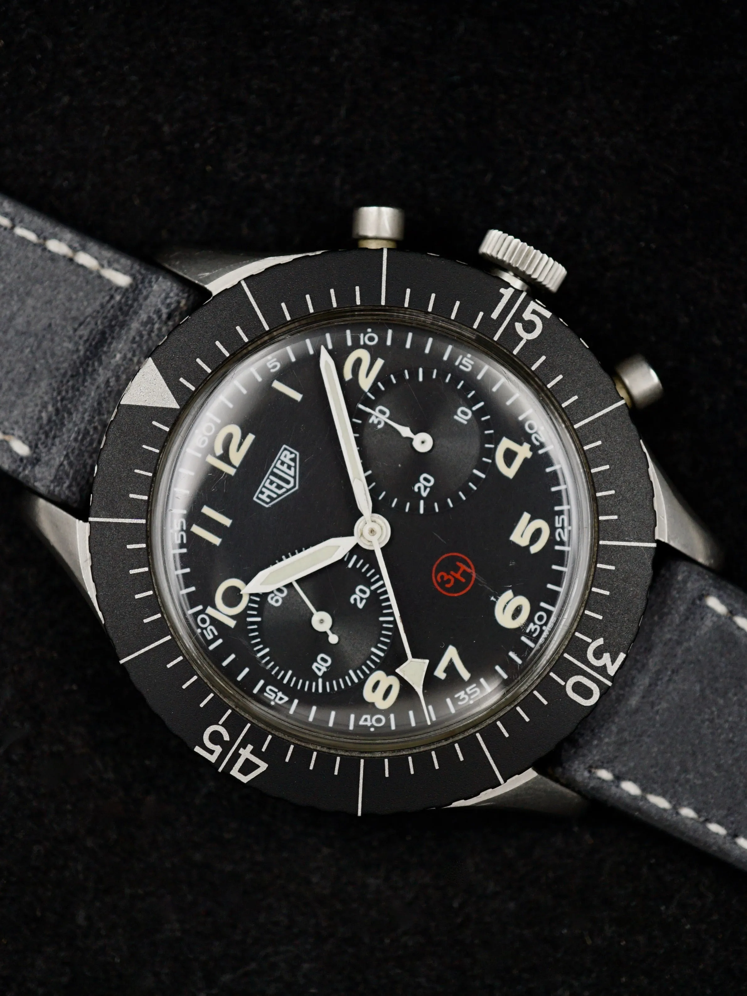 Military Issued Heuer Pilot’s "Bund" Bundeswehr Chronograph "Small 3H"