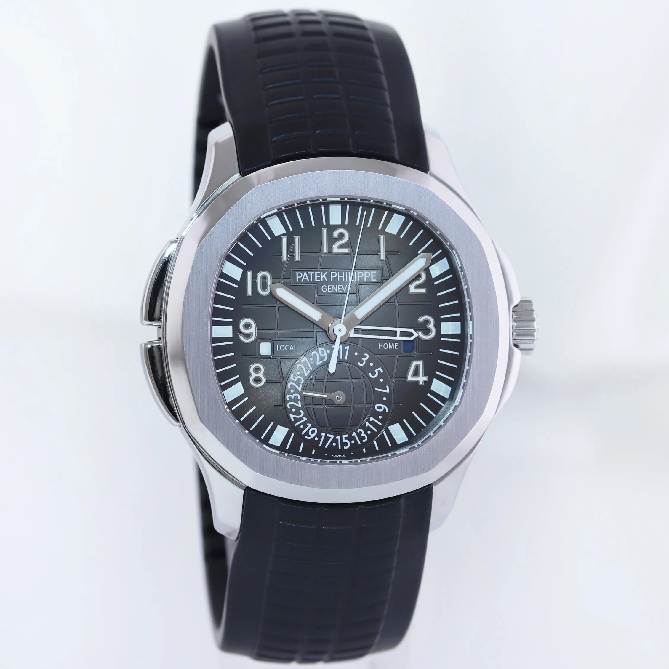 MINT 2020 5164a Patek Philippe Aquanaut Steel Rubber Black Travel Time Watch Box