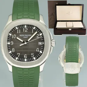 MINT 5167a Patek Philippe Aquanaut Steel Rubber Black Green Tropical Watch Box