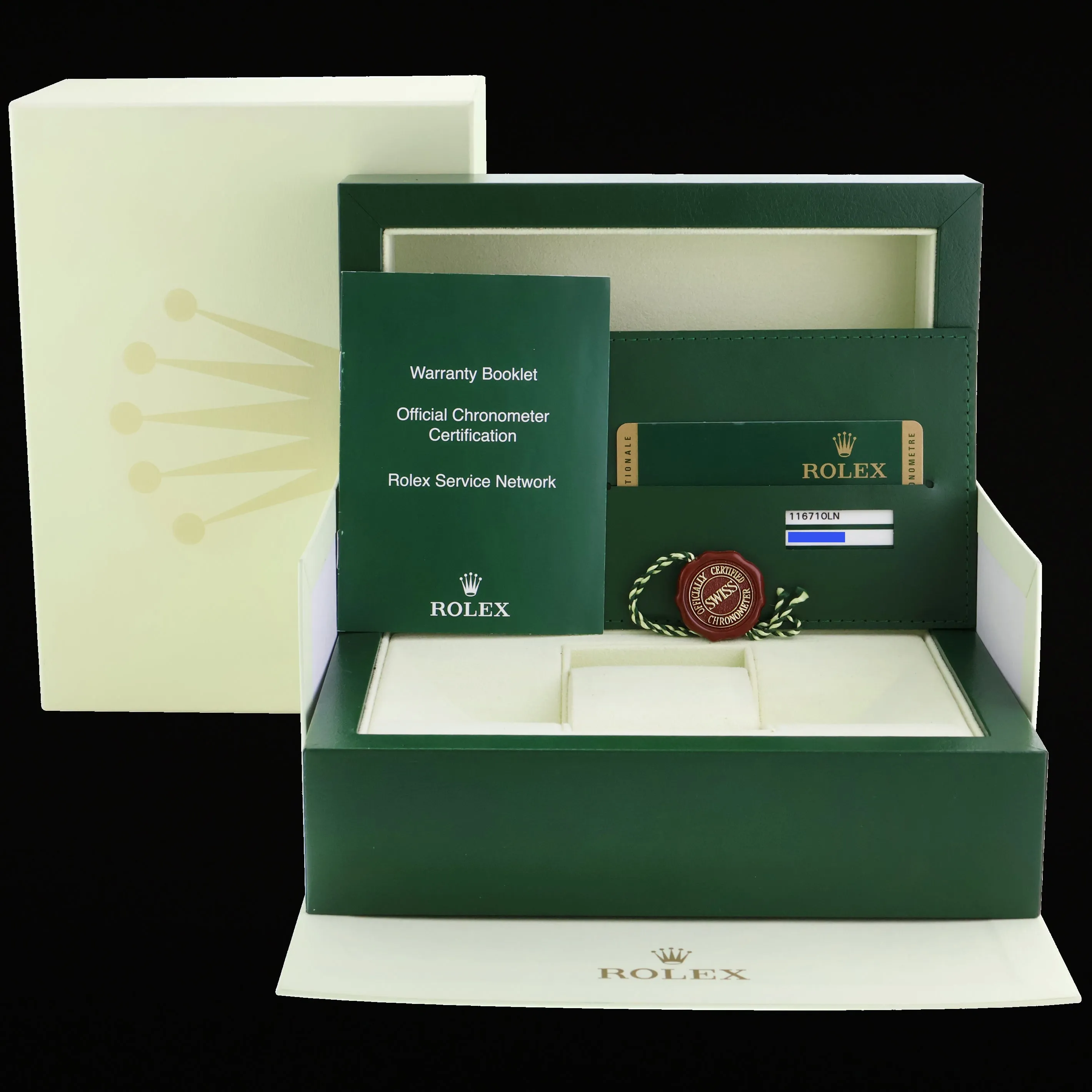 MINT PAPERS Rolex GMT Master II 116710 Steel Ceramic Black 40mm Watch Box