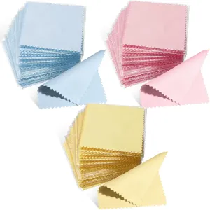 Moukeren 150 Pcs Soft Polish Cloth Individually Packed Jewelry Cleaner for Silver, Gold, Glasses, Watch