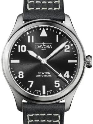 Newton Automatic 40mm Black Black Pilot Watch 16153055