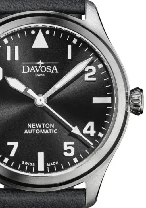 Newton Automatic 40mm Black Black Pilot Watch 16153055