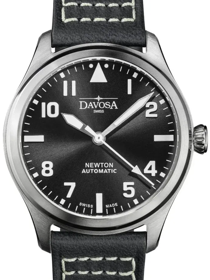 Newton Automatic 40mm Black Black Pilot Watch 16153055
