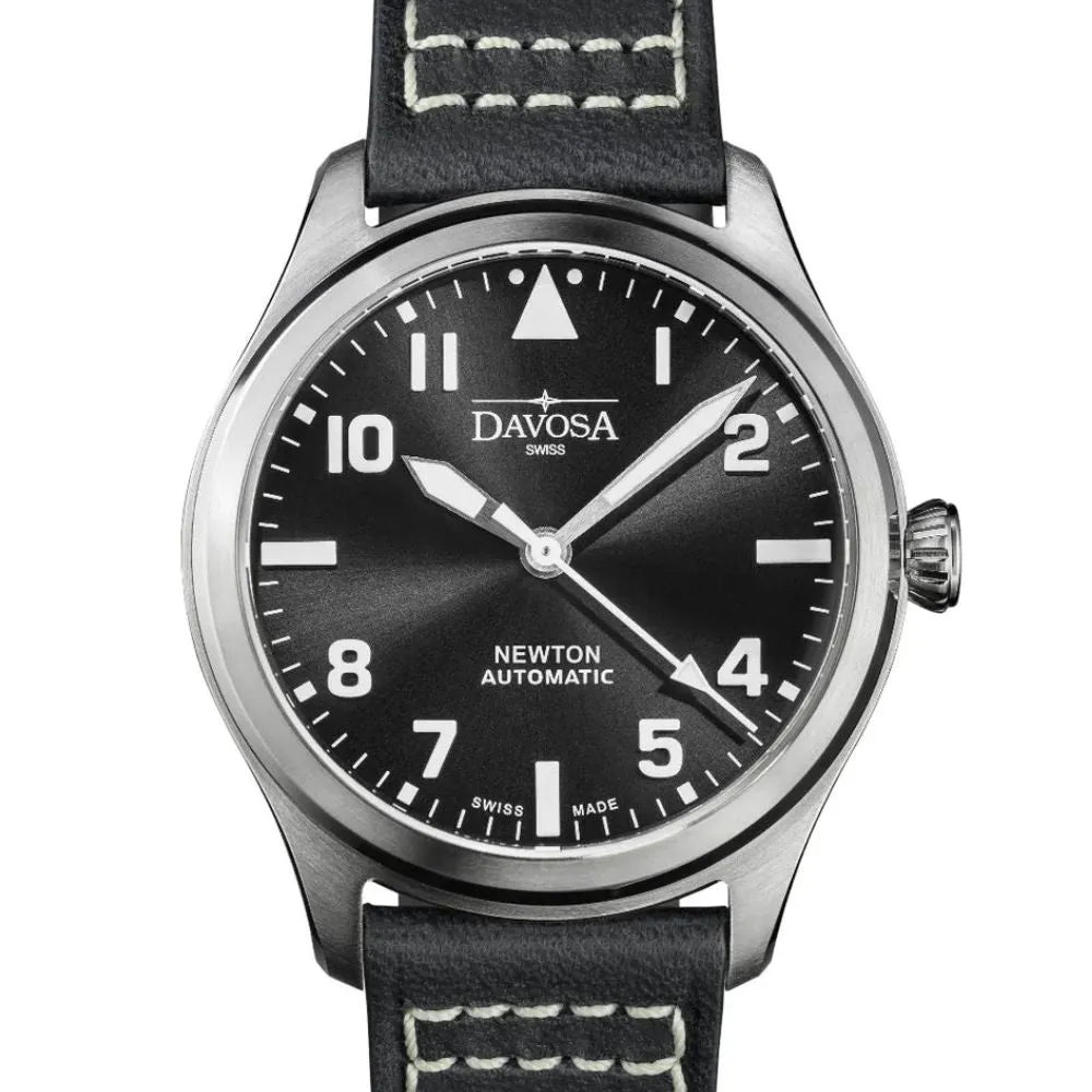 Newton Automatic 40mm Black Black Pilot Watch 16153055