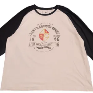 Niners B&W Baseball Tee