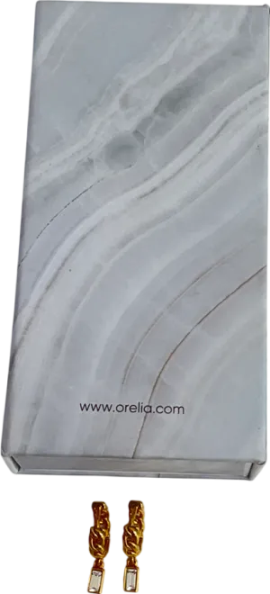 Orelia Metallic Huggie Hoop Earrings One Size