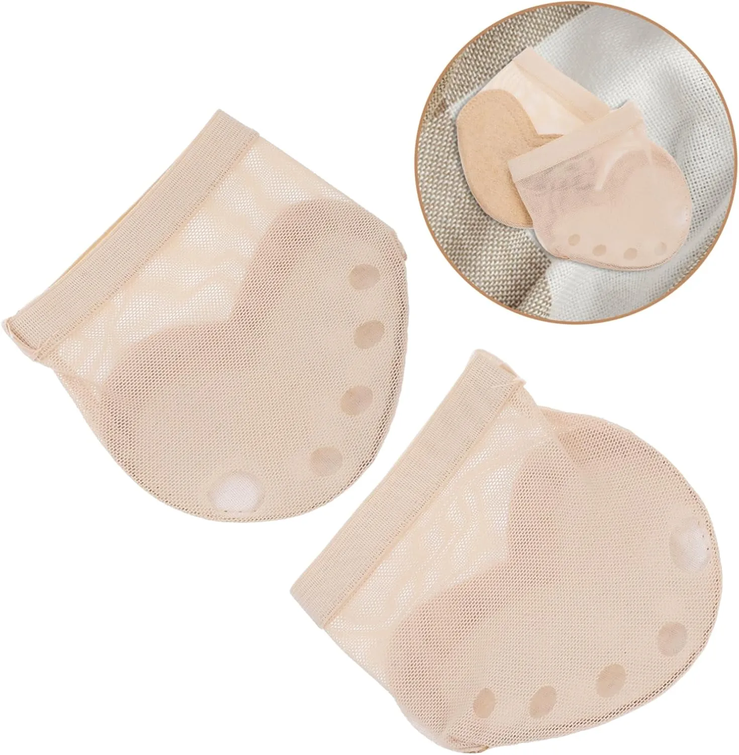 POPETPOP 2 Pairs Dance Paws Sole Forefoot Pads Socks Thong Toe Paws Bunion Pads Socks Forefoot Toe Pads Belly