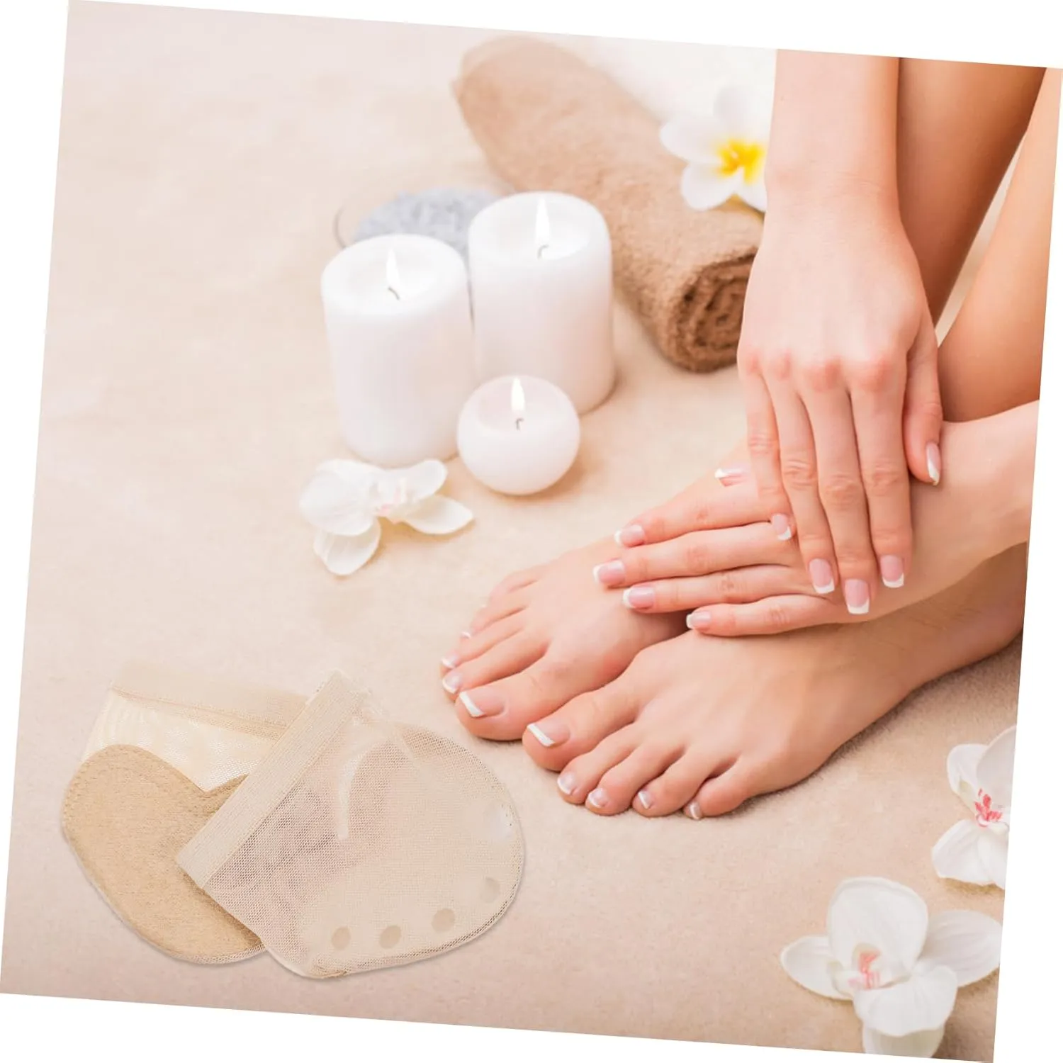 POPETPOP 2 Pairs Dance Paws Sole Forefoot Pads Socks Thong Toe Paws Bunion Pads Socks Forefoot Toe Pads Belly