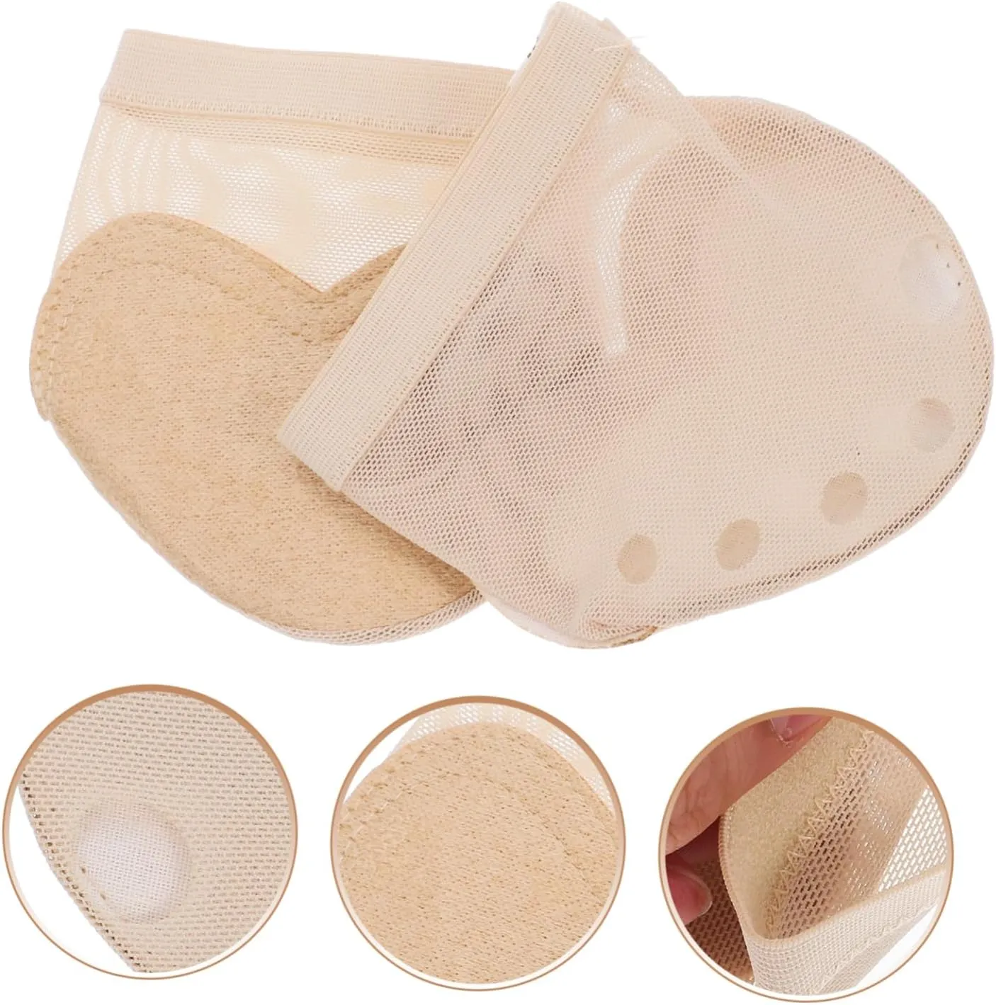 POPETPOP 2 Pairs Dance Paws Sole Forefoot Pads Socks Thong Toe Paws Bunion Pads Socks Forefoot Toe Pads Belly
