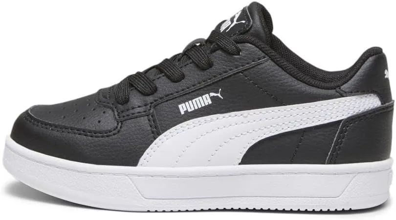 PUMA Caven Sneaker, Black White, 3 US Unisex Little Kid