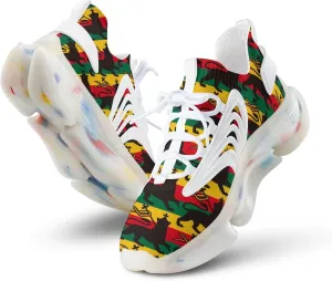 Rastafarian Flag with Lion Running Shoes for Men Low Top Athletic Training Shoe Sports Walking Shoes Non-Slip Gym Sneakers