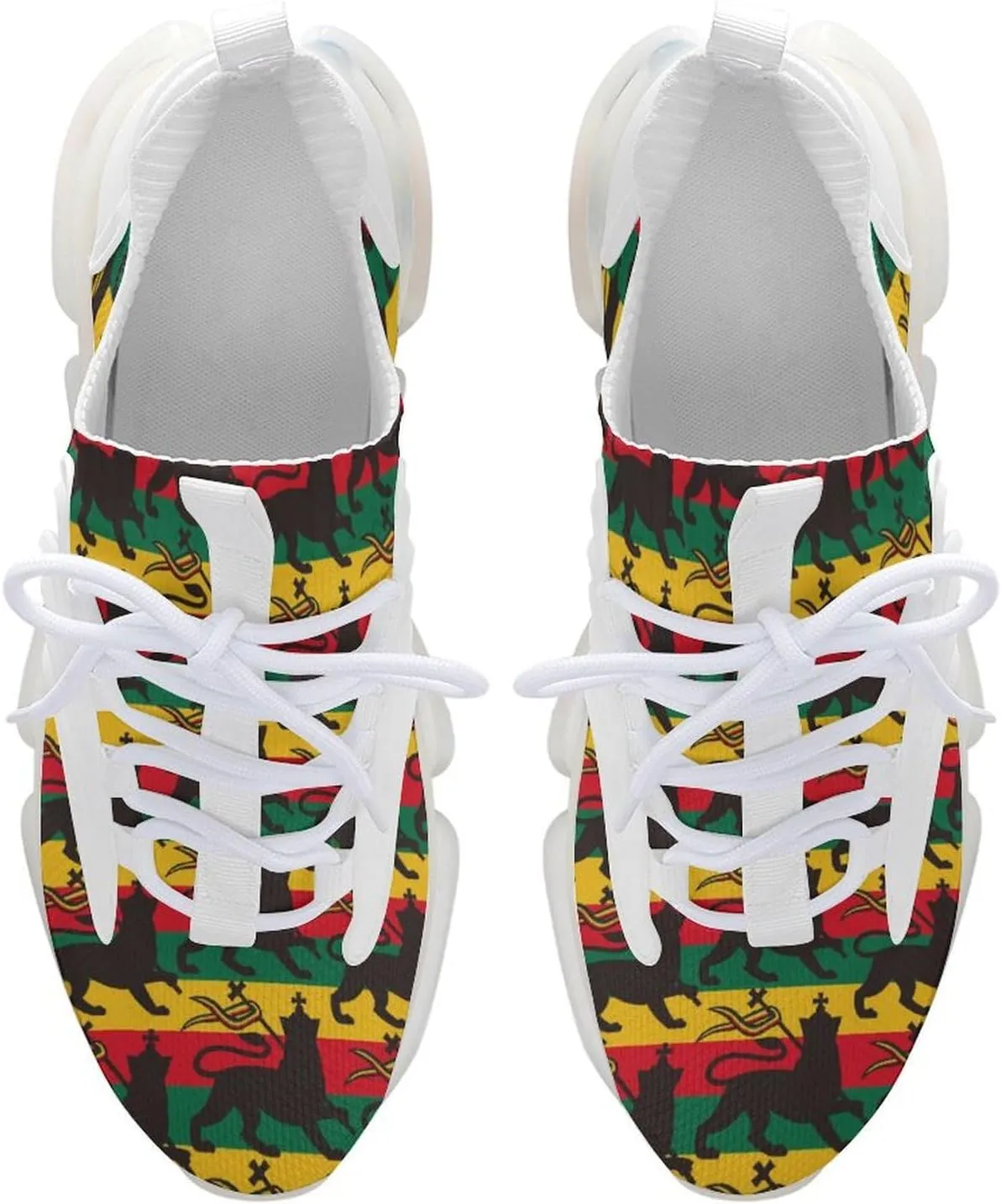 Rastafarian Flag with Lion Running Shoes for Men Low Top Athletic Training Shoe Sports Walking Shoes Non-Slip Gym Sneakers