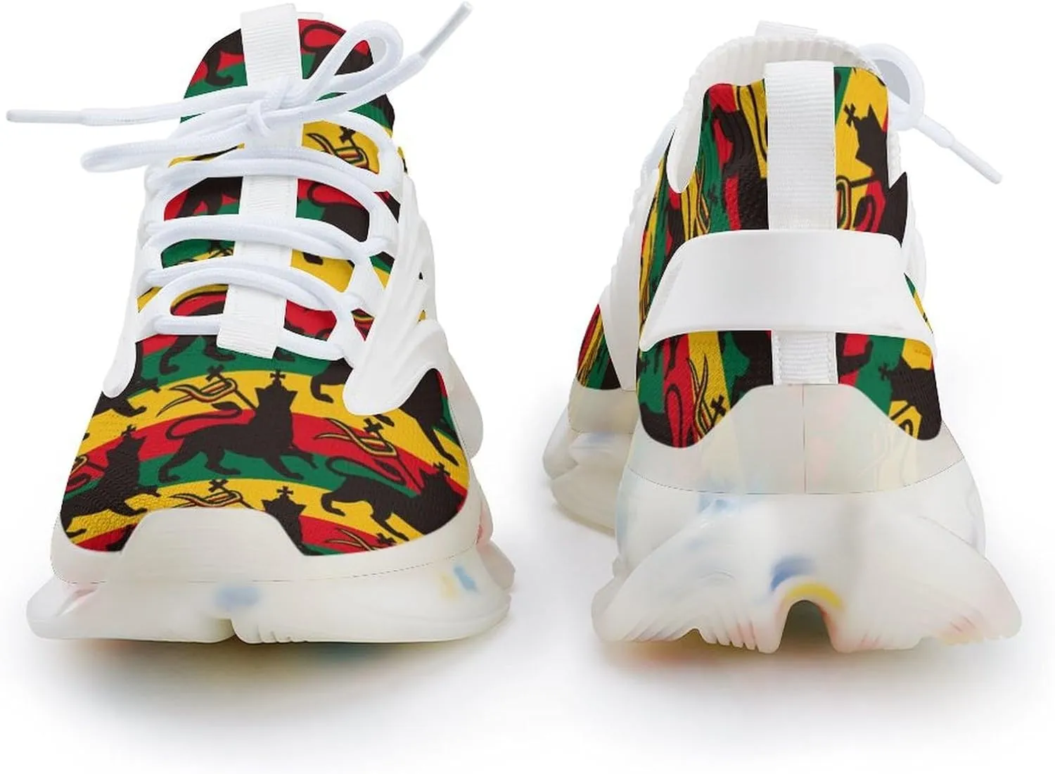 Rastafarian Flag with Lion Running Shoes for Men Low Top Athletic Training Shoe Sports Walking Shoes Non-Slip Gym Sneakers