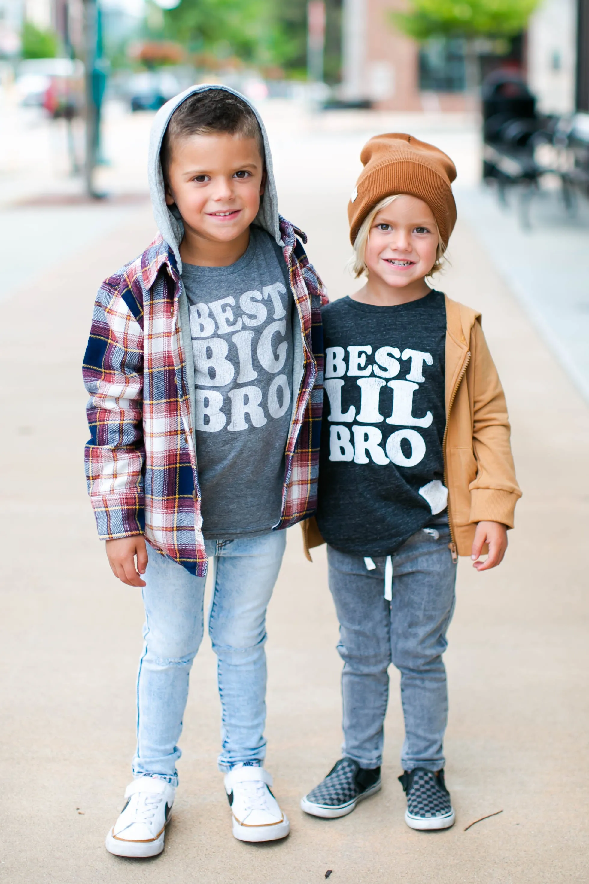 Retro Brand - Best Lil Bro Tee in Charcoal