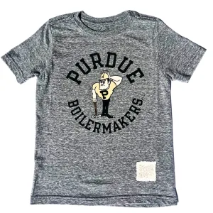 Retro Brand - Kids Purdue Boilermakers Tee in Heather Grey (2T, 3T, 7)