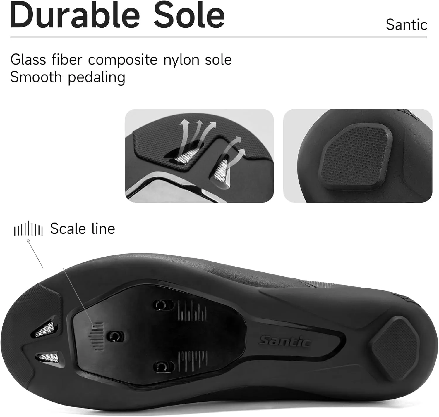 Santic Unisex Cycling Shoes Bike Shoes Indoor Classic Riding Shoes Suitable for Look Delta