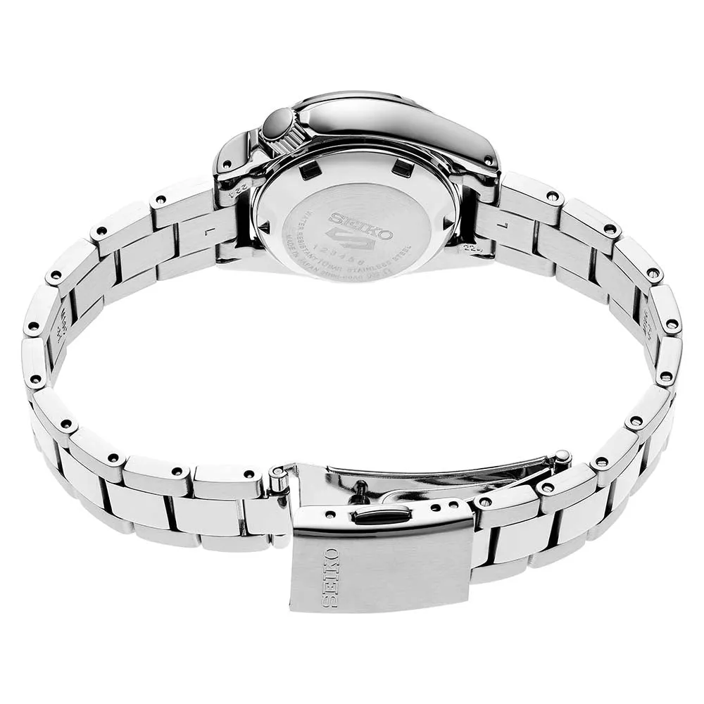 Seiko Men's Blue Dial Silver Stainless Steel Band Automatic Watch - SRE003