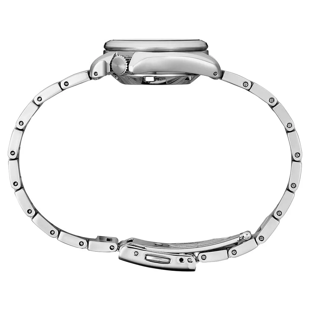 Seiko Men's Blue Dial Silver Stainless Steel Band Automatic Watch - SRE003