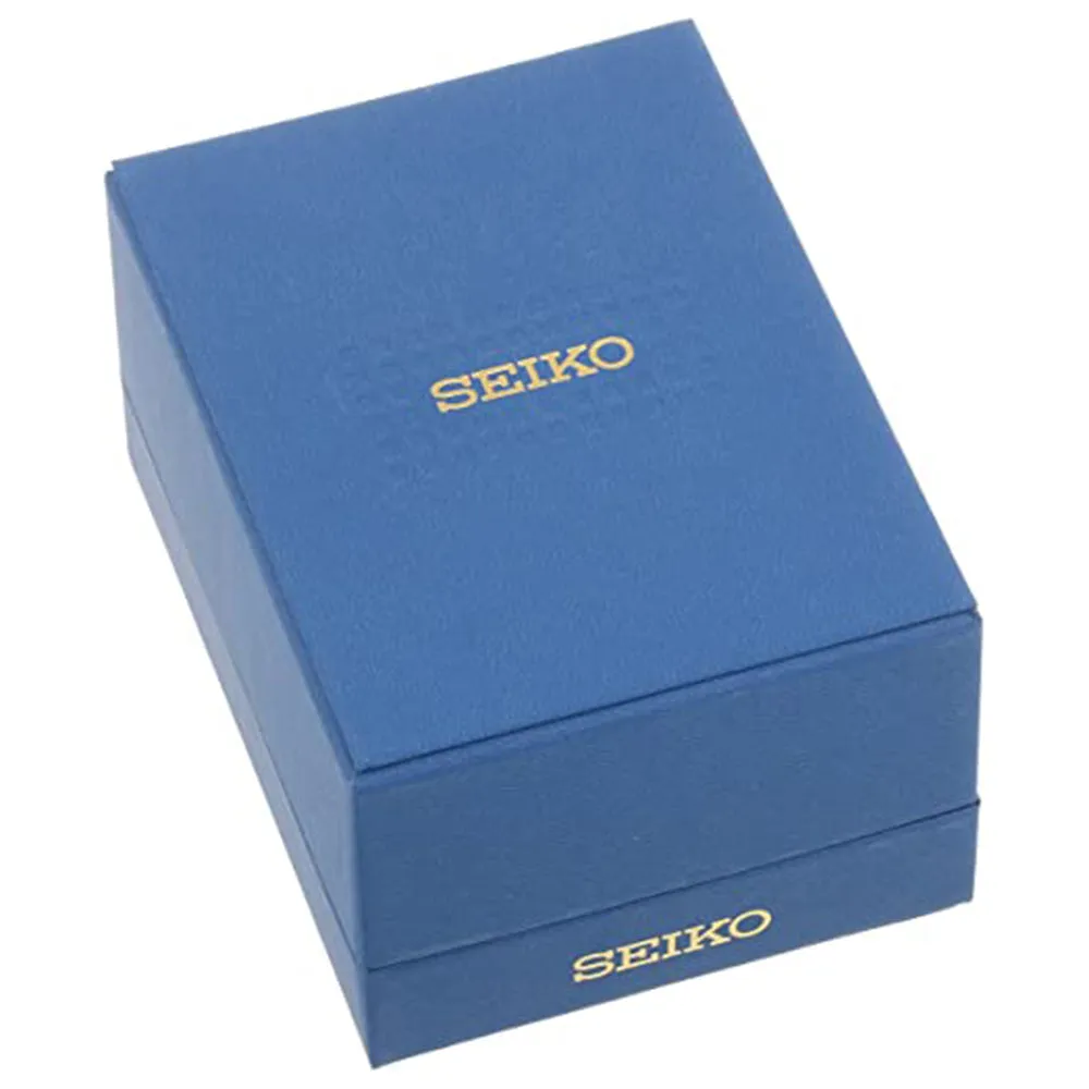 Seiko Mens Classic Black Dial Silver Band Stainless Steel Solar Watch - SNE215