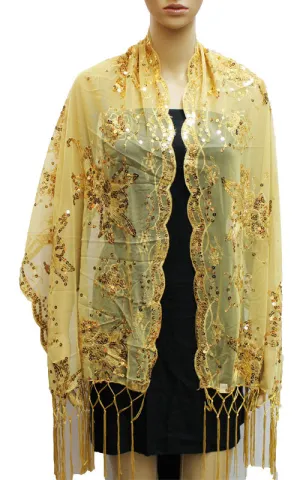 Sequin Evening Shawl-SHW042