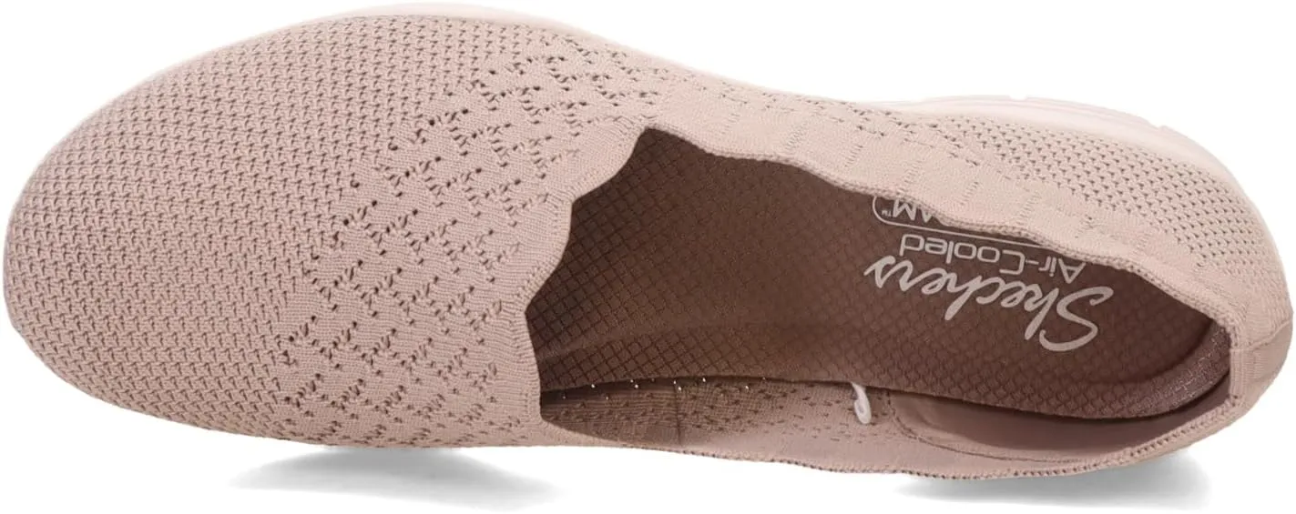 Skechers Women's Seager - Stat - Scalloped Collar, Engineered Skech-Knit Slip-on - Classic Fit