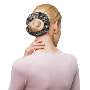 Snake Skin Print Large Scrunchie, Elastic Stretchy Premium Women's Hair Stylish Accessories-Made in USA/EU