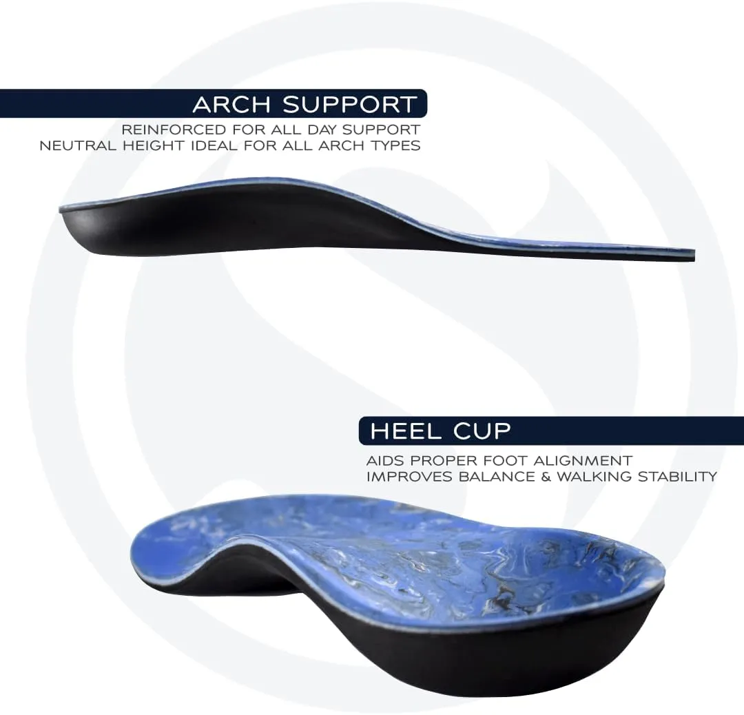 SoleAid XTII Insoles - 3-Layer Performance Insole, Semi-Rigid Arch Support - Light Weight, Shock Absorbing, Anti-Fatigue, Functional Foot Supports for Plantar Fasciitis (Men's 6-6.5 / Women's 8-8.5)