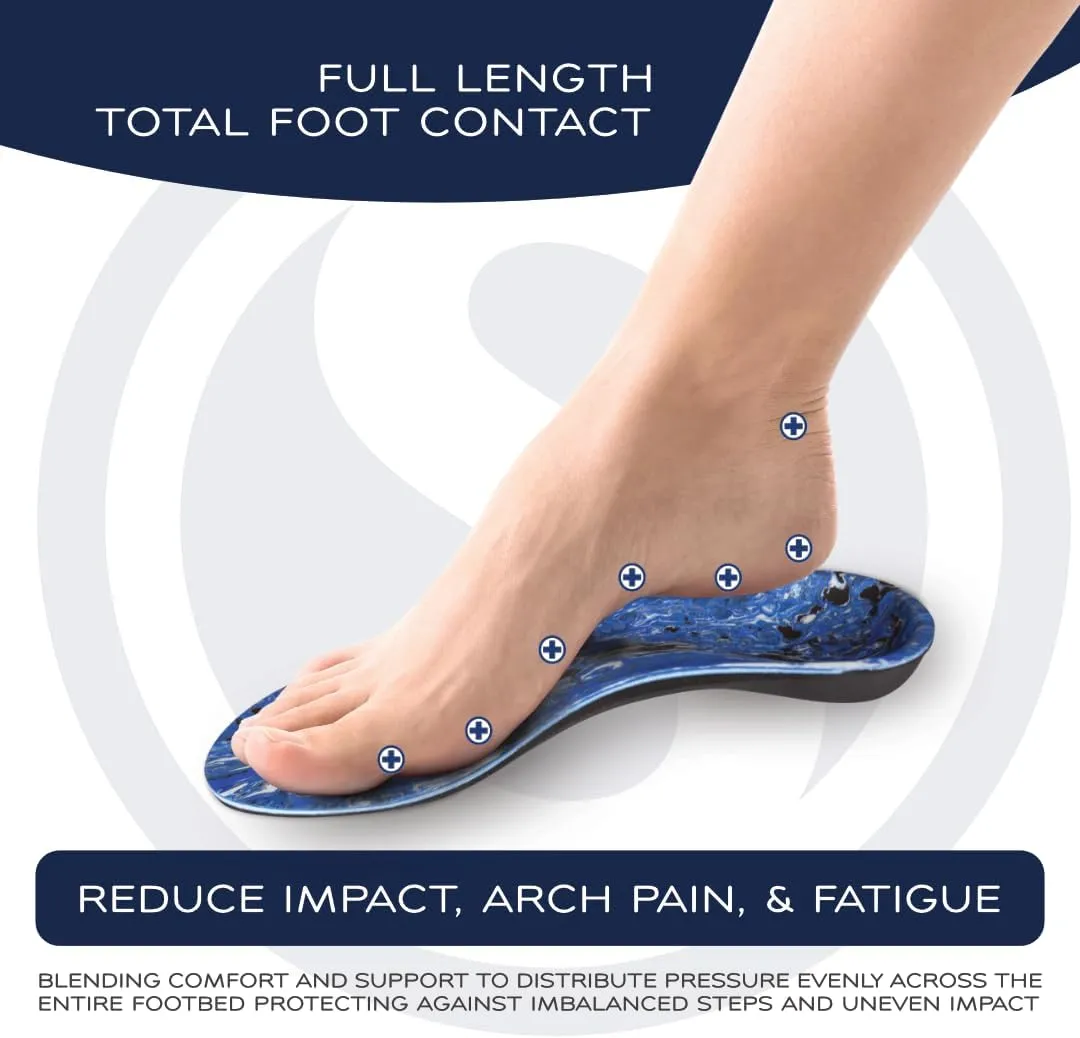 SoleAid XTII Insoles - 3-Layer Performance Insole, Semi-Rigid Arch Support - Light Weight, Shock Absorbing, Anti-Fatigue, Functional Foot Supports for Plantar Fasciitis (Men's 6-6.5 / Women's 8-8.5)