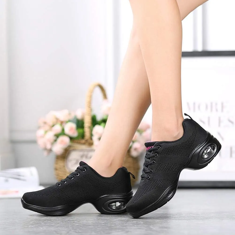 SWDZM Women's Dance Shoes,Breathable Fashion Sneakers,Split-Sole Dance Jazz Shoes,Mesh Outdoor Shoes J706 876