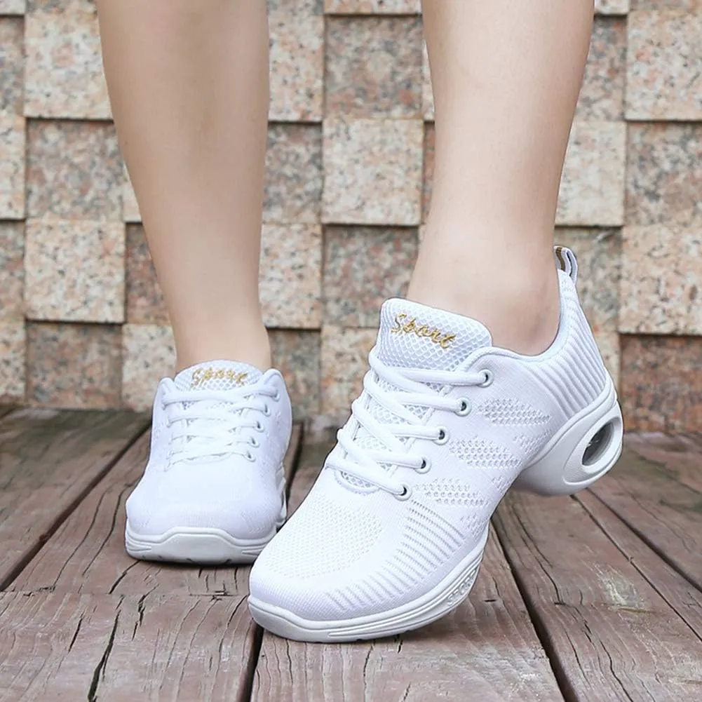 SWDZM Women's Dance Shoes,Breathable Fashion Sneakers,Split-Sole Dance Jazz Shoes,Mesh Outdoor Shoes J706 876