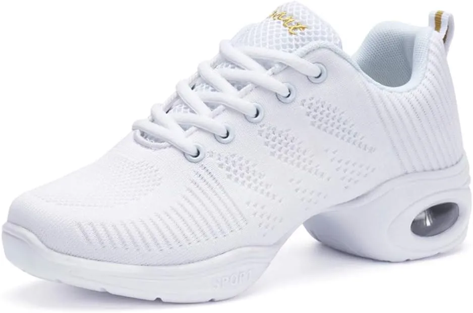 SWDZM Women's Dance Shoes,Breathable Fashion Sneakers,Split-Sole Dance Jazz Shoes,Mesh Outdoor Shoes J706 876