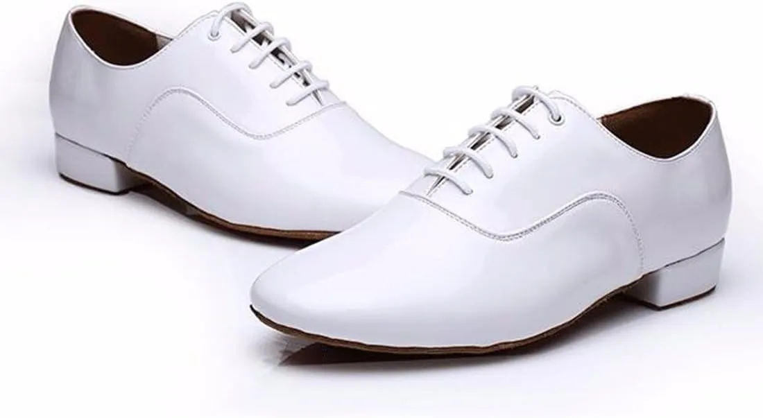 TDA Men's Classic Lace-up Leather Tango Ballroom Salsa Latin Dance Wedding Shoes