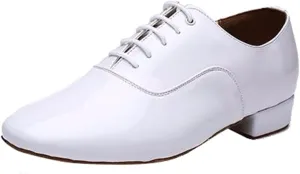 TDA Men's Classic Lace-up Leather Tango Ballroom Salsa Latin Dance Wedding Shoes